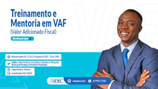 Curso de Capacitação no Valor Adicionado Fiscal – VAF para servidores municipais mineiros